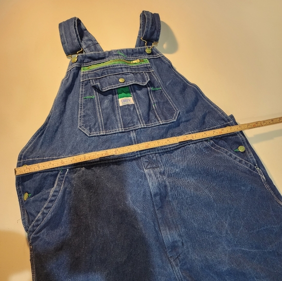 Liberty Carpenter Overalls Men's Size 42X30 Blue Denim Classic Style - Picture 2 of 13